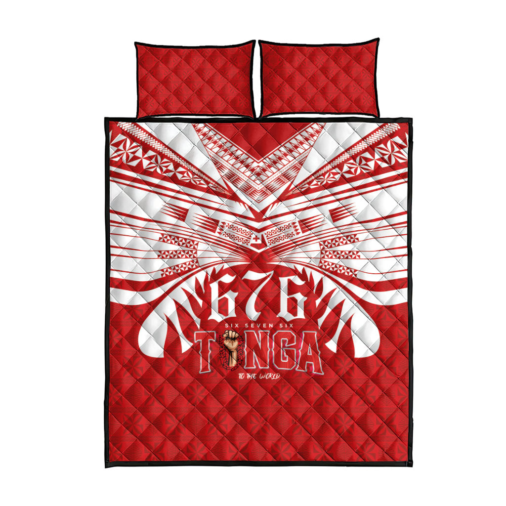 Tonga Rugby Quilt Bed Set Sipi Tau - Six Seven Six to the World LT03 - Polynesian Pride