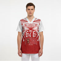 Tonga Rugby Custom Scrub Top Sipi Tau - Six Seven Six to the World LT03 - Polynesian Pride