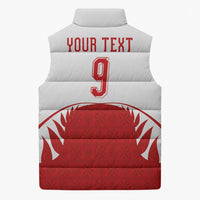 Tonga Rugby Custom Sleeveless Puffer Jacket Sipi Tau - Six Seven Six to the World LT03 - Polynesian Pride