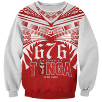 Tonga Rugby Custom Sweatshirt Sipi Tau - Six Seven Six to the World LT03 Unisex Red - Polynesian Pride