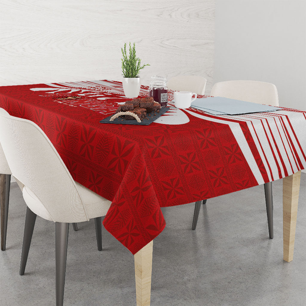Tonga Rugby Tablecloth Sipi Tau - Six Seven Six to the World LT03 - Polynesian Pride