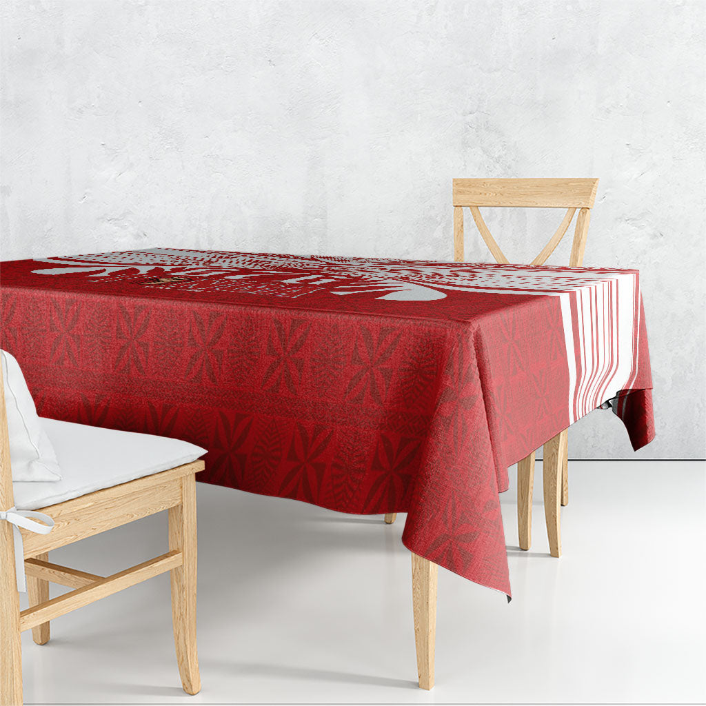 Tonga Rugby Tablecloth Sipi Tau - Six Seven Six to the World LT03 - Polynesian Pride