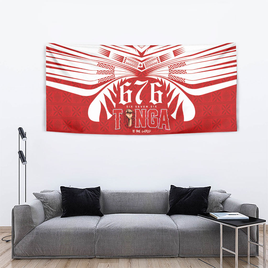 Tonga Rugby Tapestry Sipi Tau - Six Seven Six to the World LT03 - Polynesian Pride