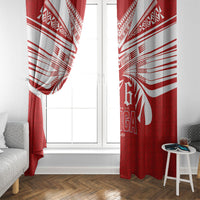 Tonga Rugby Window Curtain Sipi Tau - Six Seven Six to the World LT03 - Polynesian Pride