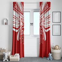 Tonga Rugby Window Curtain Sipi Tau - Six Seven Six to the World LT03 - Polynesian Pride