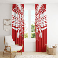 Tonga Rugby Window Curtain Sipi Tau - Six Seven Six to the World LT03 - Polynesian Pride