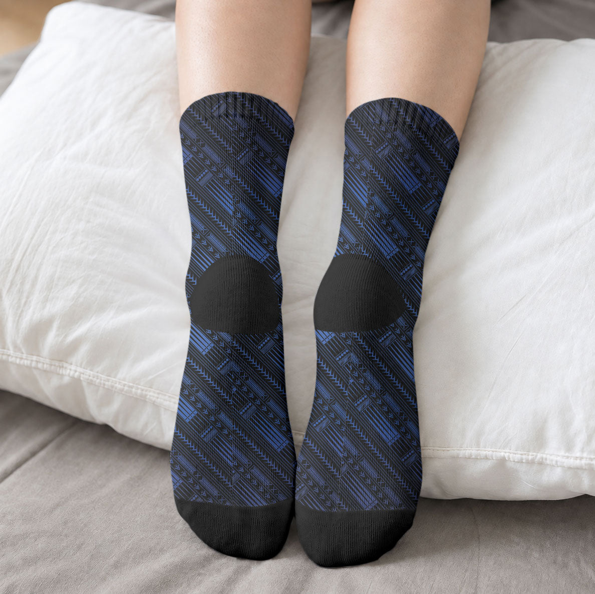Toa Samoa Rugby Crew Socks Siva Tau - Samoan Warriors Pacific Pattern LT03 - Polynesian Pride
