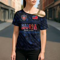 Toa Samoa Rugby Cross Shoulder Shirt Siva Tau - Samoan Warriors Pacific Pattern LT03 - Polynesian Pride
