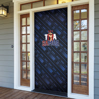 Toa Samoa Rugby Door Cover Siva Tau - Samoan Warriors Pacific Pattern LT03 - Polynesian Pride