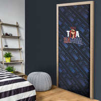 Toa Samoa Rugby Door Cover Siva Tau - Samoan Warriors Pacific Pattern LT03 - Polynesian Pride