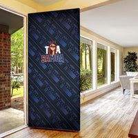Toa Samoa Rugby Door Cover Siva Tau - Samoan Warriors Pacific Pattern LT03 - Polynesian Pride