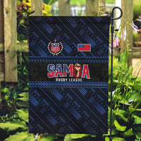 Toa Samoa Rugby Garden Flag Siva Tau - Samoan Warriors Pacific Pattern LT03 Garden Flag Navy - Polynesian Pride