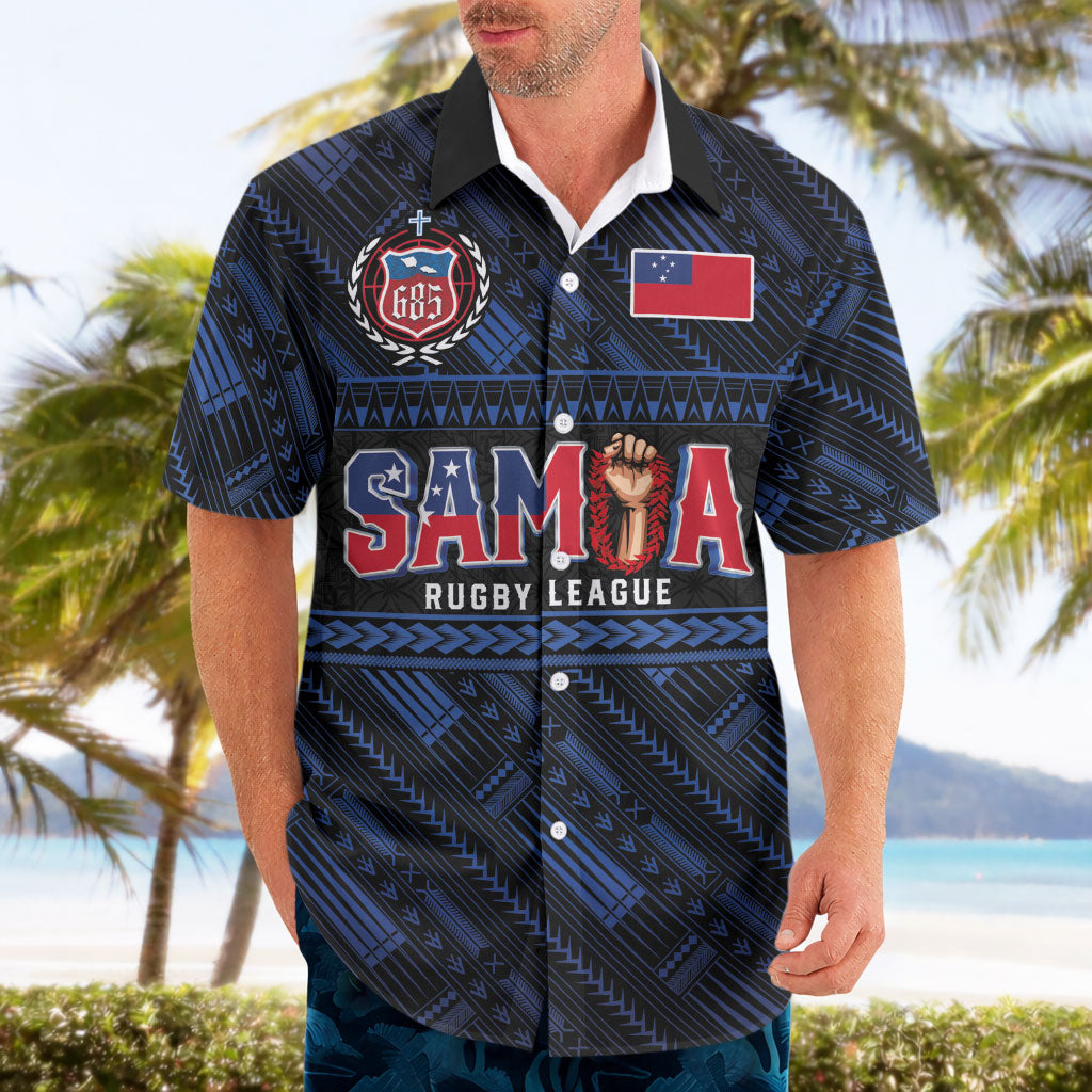Toa Samoa Rugby Hawaiian Shirt Siva Tau - Samoan Warriors Pacific Pattern LT03 - Polynesian Pride