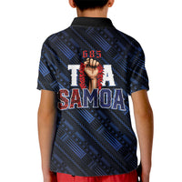 Toa Samoa Rugby Kid Polo Shirt Siva Tau - Samoan Warriors Pacific Pattern LT03 - Polynesian Pride