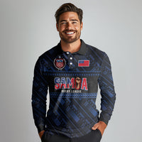 Toa Samoa Rugby Long Sleeve Polo Shirt Siva Tau - Samoan Warriors Pacific Pattern LT03 - Polynesian Pride