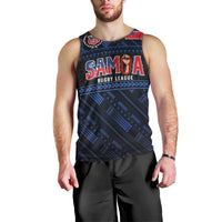 Toa Samoa Rugby Men Tank Top Siva Tau - Samoan Warriors Pacific Pattern LT03 - Polynesian Pride