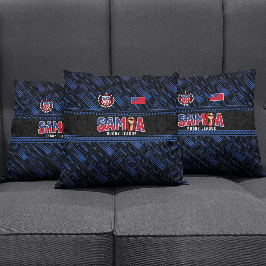 Toa Samoa Rugby Pillow Cover Siva Tau - Samoan Warriors Pacific Pattern LT03 - Polynesian Pride