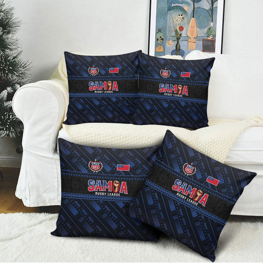 Toa Samoa Rugby Pillow Cover Siva Tau - Samoan Warriors Pacific Pattern LT03 - Polynesian Pride