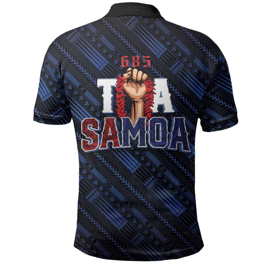 Toa Samoa Rugby Polo Shirt Siva Tau - Samoan Warriors Pacific Pattern