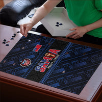 Toa Samoa Rugby Puzzle Siva Tau - Samoan Warriors Pacific Pattern LT03 - Polynesian Pride
