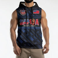 Toa Samoa Rugby Sleeveless Hoodie Siva Tau - Samoan Warriors Pacific Pattern LT03 - Polynesian Pride