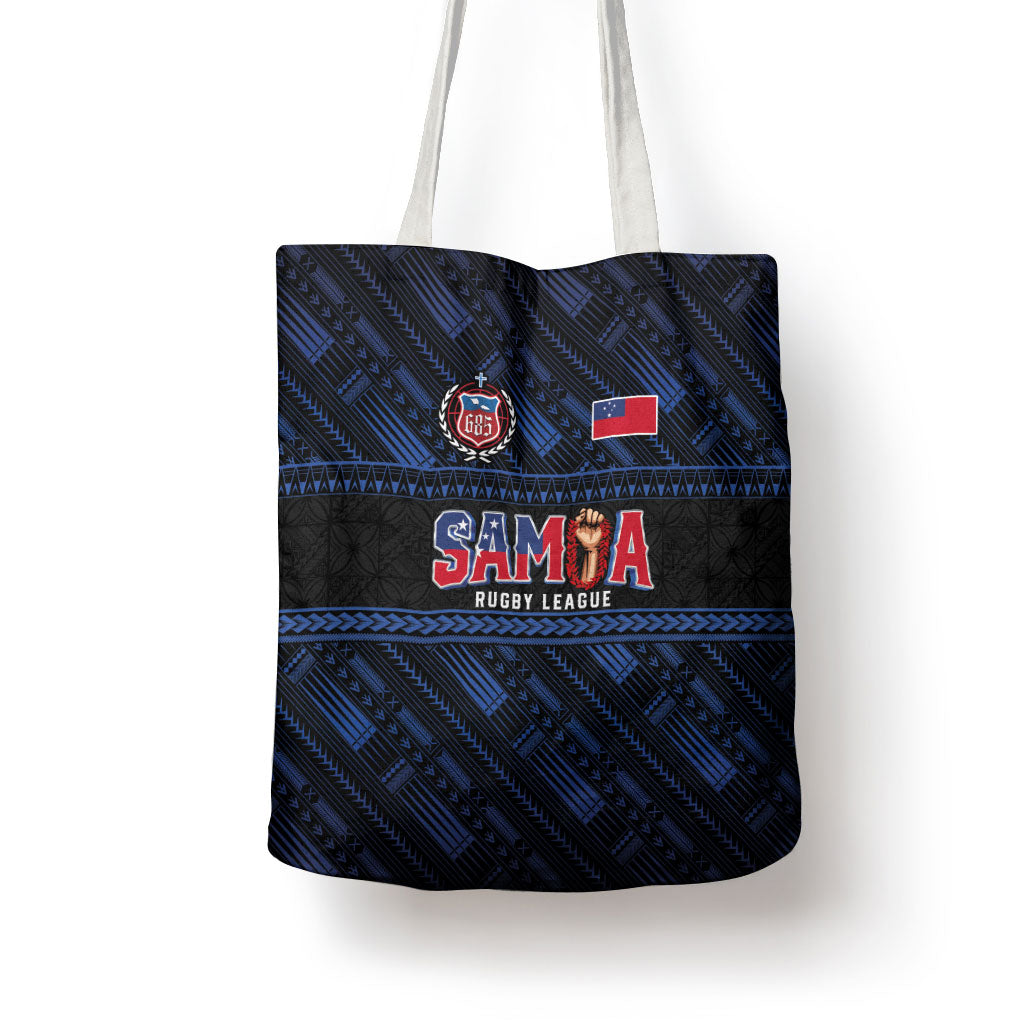 Toa Samoa Rugby Tote Bag Siva Tau - Samoan Warriors Pacific Pattern LT03 - Polynesian Pride