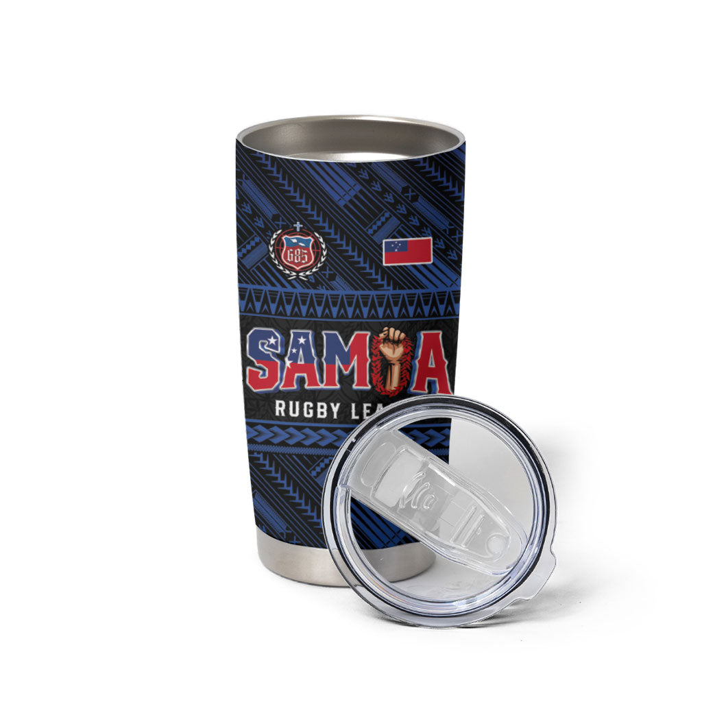 Toa Samoa Rugby Tumbler Cup Siva Tau - Samoan Warriors Pacific Pattern