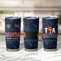 Toa Samoa Rugby Tumbler Cup Siva Tau - Samoan Warriors Pacific Pattern