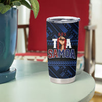 Toa Samoa Rugby Tumbler Cup Siva Tau - Samoan Warriors Pacific Pattern