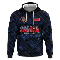 Toa Samoa Rugby Zip Hoodie Siva Tau - Samoan Warriors Pacific Pattern