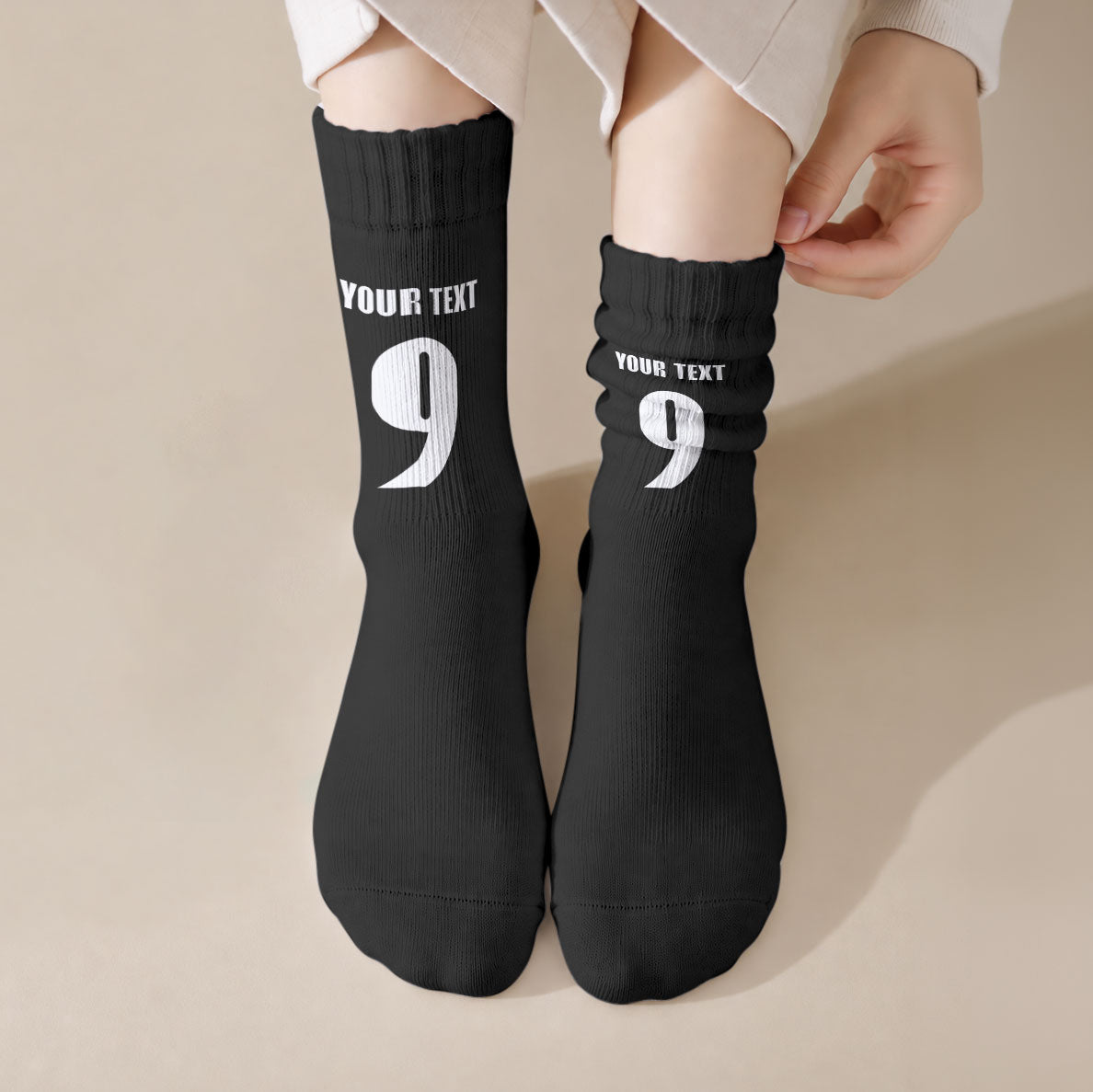 New Zealand Maori Rugby Custom Crew Socks Aotearoa Tribal Motif Retro Concept LT03 Crew Socks Black - Polynesian Pride