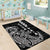 Cook Islands Vaa Polynesian Art Tattoo Area Rug Black Color