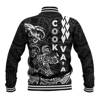 Cook Islands Vaa Polynesian Art Tattoo Baseball Jacket Black Color