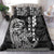 Cook Islands Vaa Polynesian Art Tattoo Bedding Set Black Color