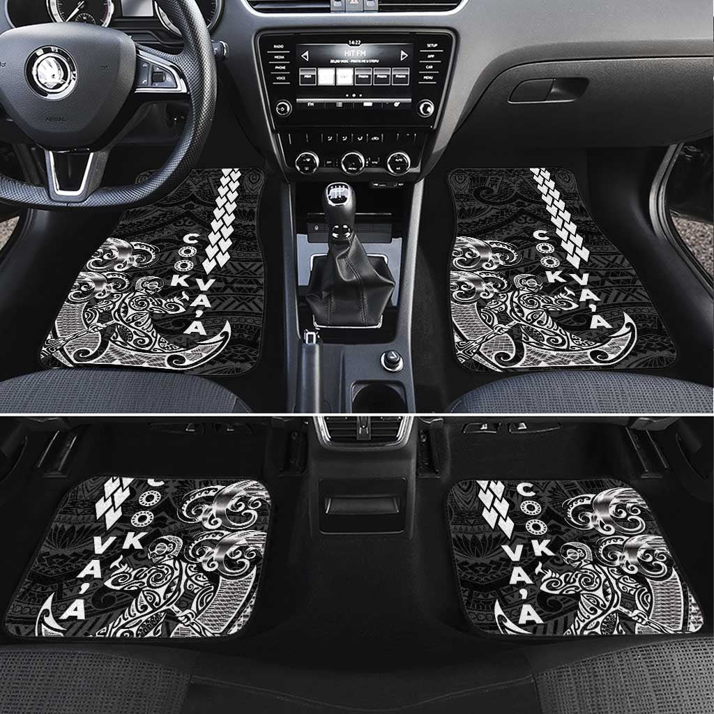 Cook Islands Vaa Polynesian Art Tattoo Car Mats Black Color