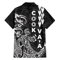 Cook Islands Va'a Polynesian Art Tattoo Family Matching Long Sleeve Bodycon Dress and Hawaiian Shirt Black Color LT03 - Polynesian Pride