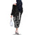 Cook Islands Vaa Polynesian Art Tattoo Family Matching Off The Shoulder Long Sleeve Dress and Hawaiian Shirt Black Color