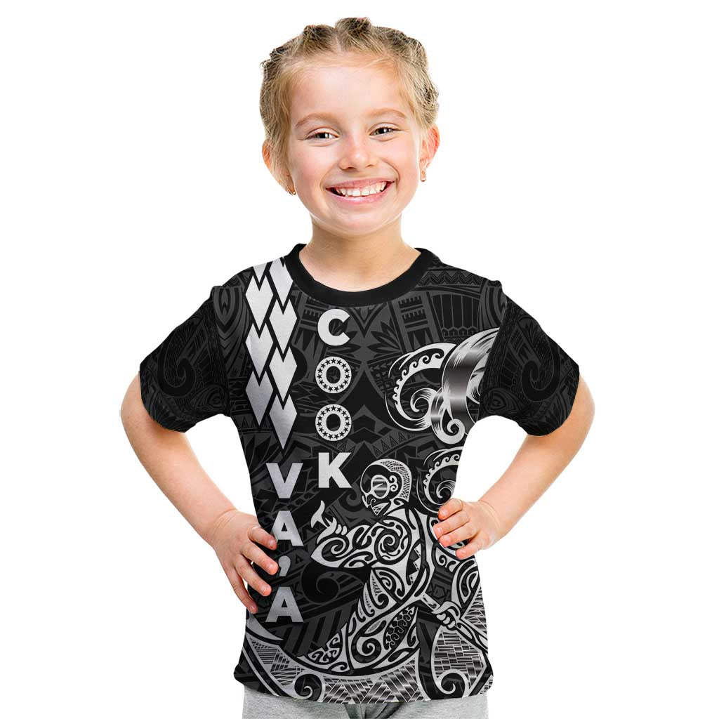 Cook Islands Vaa Polynesian Art Tattoo Kid T Shirt Black Color