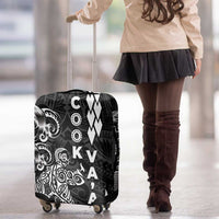 Cook Islands Vaa Polynesian Art Tattoo Luggage Cover Black Color