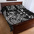 Cook Islands Vaa Polynesian Art Tattoo Quilt Bed Set Black Color