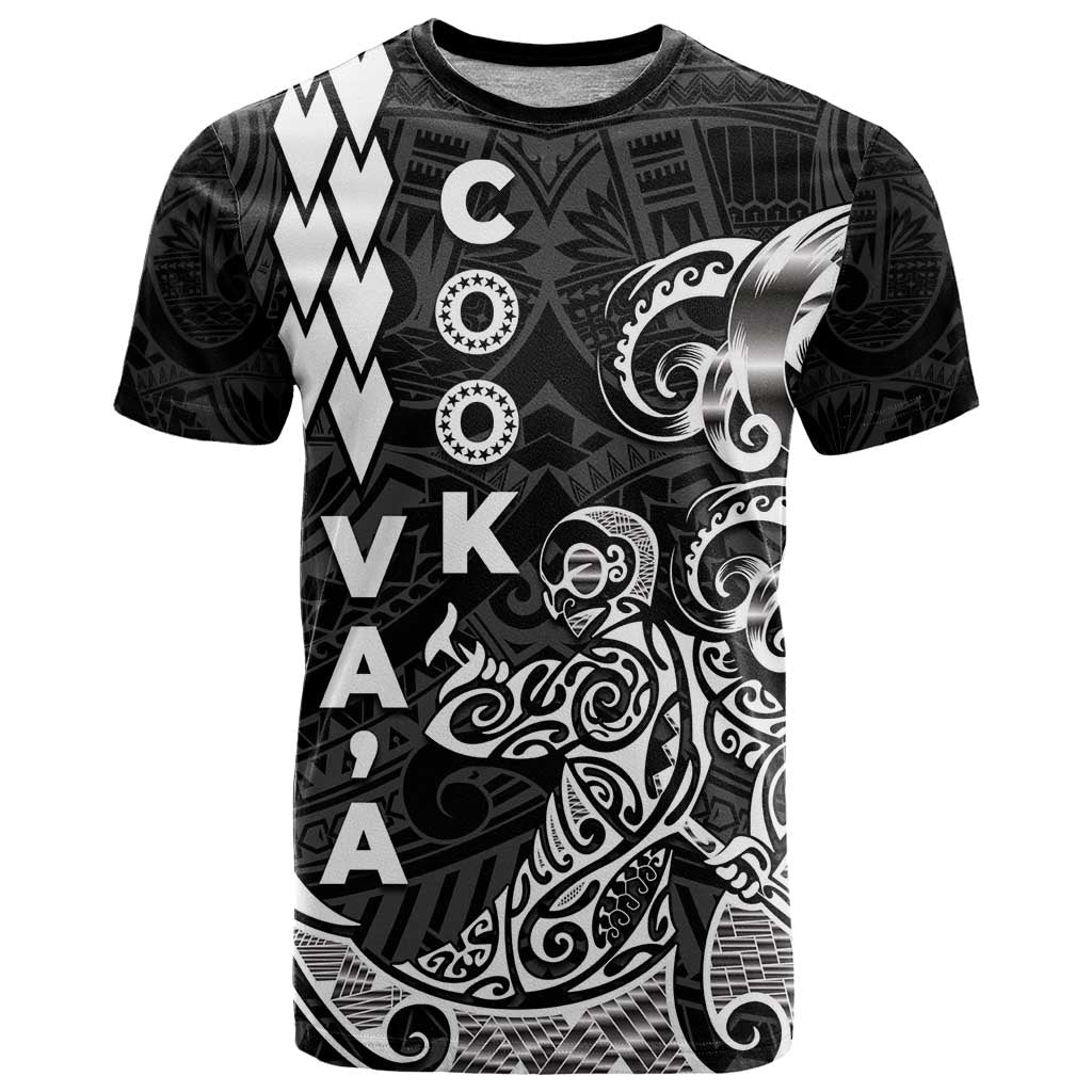 Cook Islands Vaa Polynesian Art Tattoo T Shirt Black Color