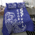 Cook Islands Vaa Polynesian Art Tattoo Bedding Set Blue Color