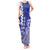 Cook Islands Vaa Polynesian Art Tattoo Tank Maxi Dress Blue Color