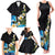 Hawaiian Plumeria and Turtle Family Matching Tank Maxi Dress and Hawaiian Shirt with Polynesian Tribal Art Pattern Vintage Vibes