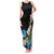 Hawaiian Plumeria and Turtle Family Matching Tank Maxi Dress and Hawaiian Shirt with Polynesian Tribal Art Pattern Vintage Vibes