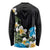 Hawaiian Plumeria and Turtle Long Sleeve Shirt with Polynesian Tribal Art Pattern Vintage Vibes