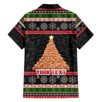 Personalized New Zealand Meri Kirihimete Family Matching Tank Maxi Dress and Hawaiian Shirt Maori Warrior with Rugby Christmas Tree LT03 - Polynesian Pride