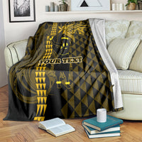 Custom Hawaii Blanket Ukelele and Hula Girl Mix Kakau Pattern LT03 - Polynesian Pride