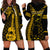 Custom Hawaii Hoodie Dress Ukelele and Hula Girl Mix Kakau Pattern LT03 - Polynesian Pride