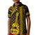 Custom Hawaii Kid Polo Shirt Ukelele and Hula Girl Mix Kakau Pattern LT03 Kid Yellow - Polynesian Pride